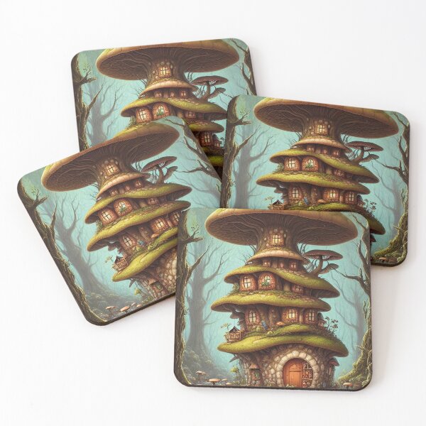 Item preview, mushroom house, kids, fun, childish, cheerful, cartoon, children, colorful designed and sold by Cyber Kids.
