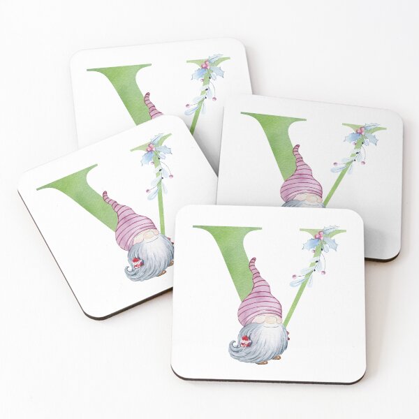 Item preview, Watercolor christmas letter V designed and sold by tapilipa.