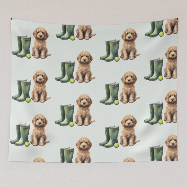 Item preview, Cockerpoo Walkies Time designed and sold by barksandsqueaks.
