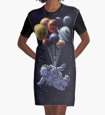Space Travel Graphic T-Shirt Dress