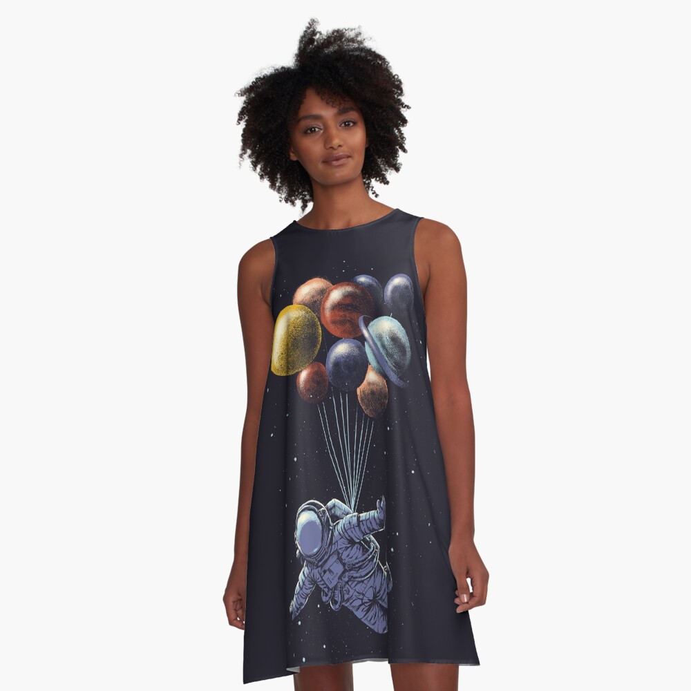 Space Travel A-Line Dress