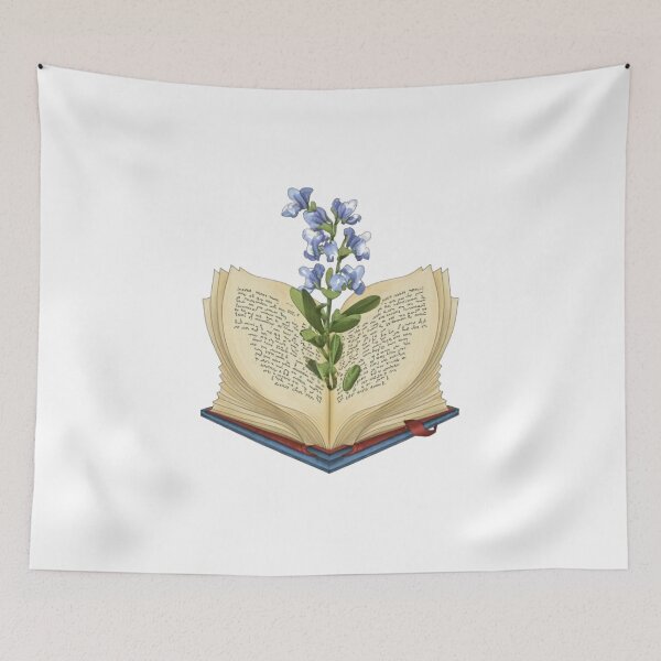Item preview, Flowers Growing From Book | A beautiful light blue  Antirrhinum majus | Little Blue Flowers S designed and sold by CircinusStore.