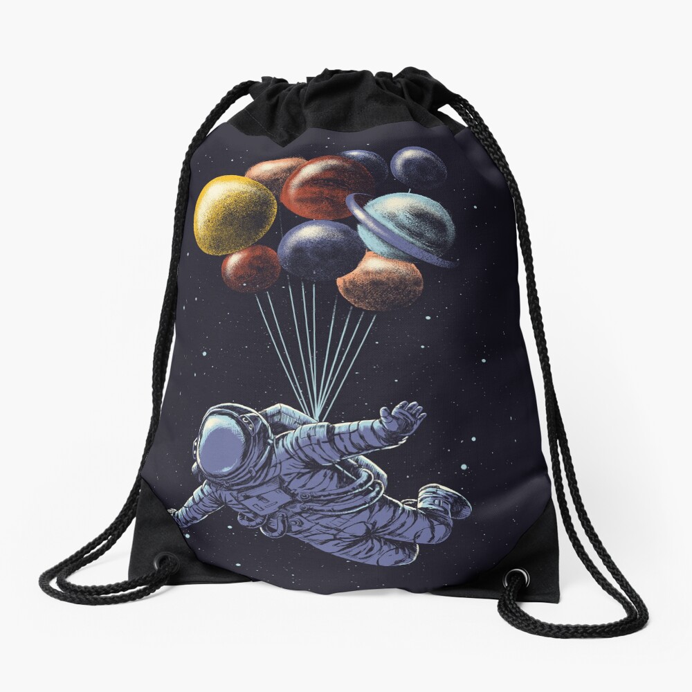 Space Travel Drawstring Bag