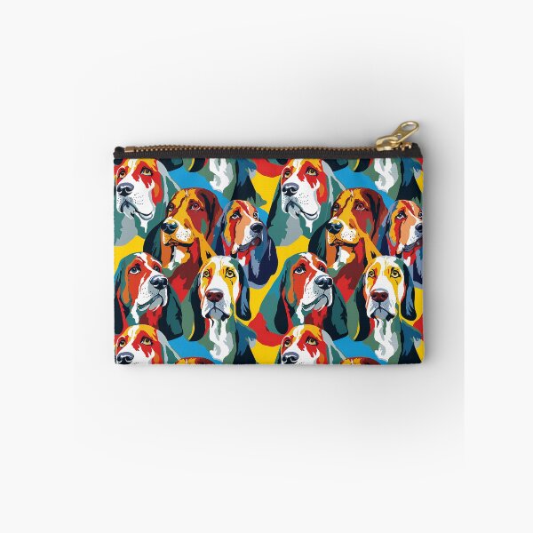 Item preview, Basset Hound in camouflage pattern designed and sold by forget45studio.