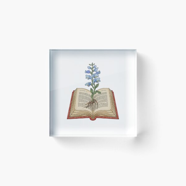 Item preview, Flowers Growing From Book | A beautiful Light blue Antirrhinum majus with roots | Little Blue Flowers S designed and sold by CircinusStore.