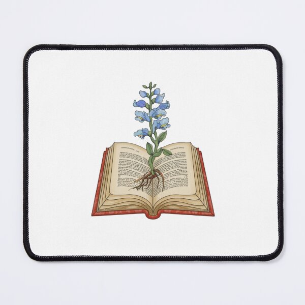 Item preview, Flowers Growing From Book | A beautiful Light blue Antirrhinum majus with roots | Little Blue Flowers S designed and sold by CircinusStore.