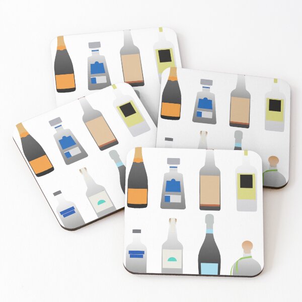 Item preview, Alcohol Bottle Poster / Bar Cart Art designed and sold by ShopPrintsByCar.