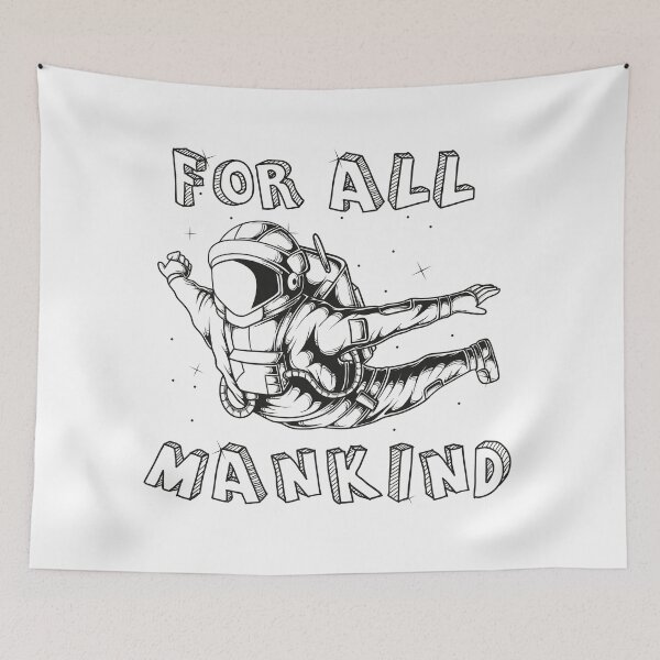 Item preview, For all mankind sketched Astronaut  designed and sold by DragonflyLP.