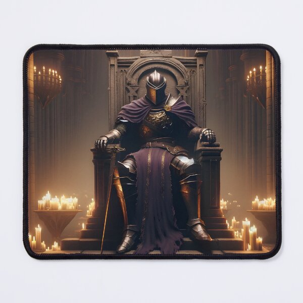 Item preview, The Demon's Dark Soul – Warrior in Plate Armor on the Stone Throne #02 designed and sold by BeNiceOrDie.