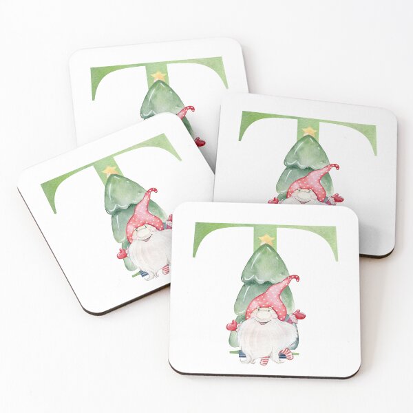 Item preview, Watercolor christmas letter T designed and sold by tapilipa.
