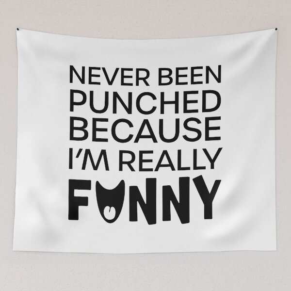 Item preview, Never Been Punched, Because I'm Really Funny designed and sold by bedenhart.