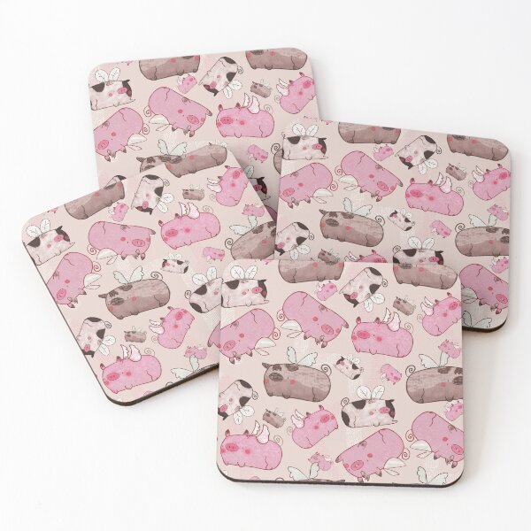 Item preview, Kawaii Pigs can Fly Whimsical Pattern designed and sold by dreamlara.