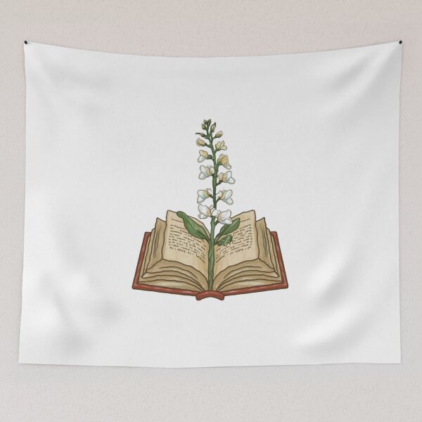Item preview, Flowers Growing From Book | A beautiful special white Antirrhinum majus designed and sold by CircinusStore.