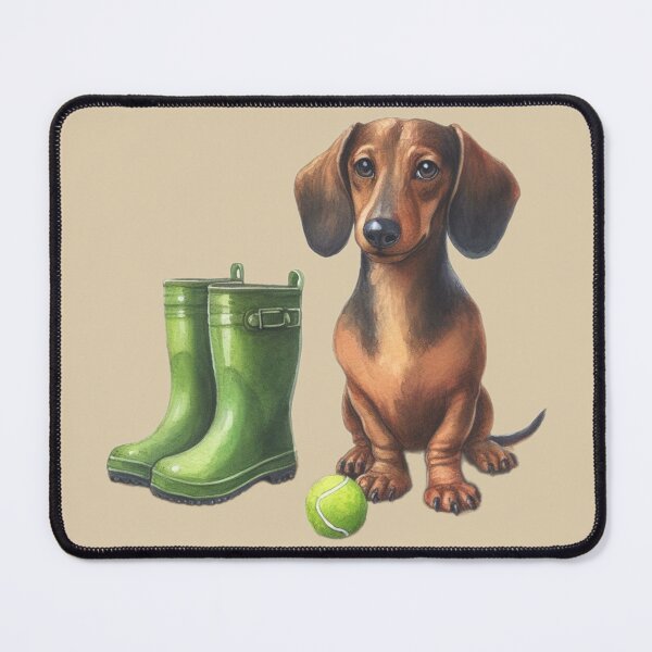 Item preview, Smooth Haired Dachshund Walkies Time designed and sold by barksandsqueaks.