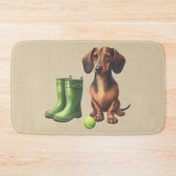 Item preview, Smooth Haired Dachshund Walkies Time designed and sold by barksandsqueaks.