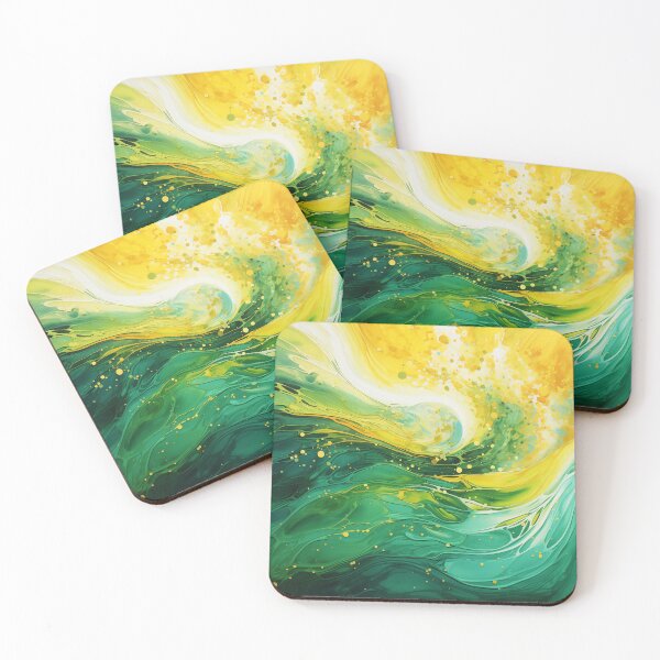 Item preview, Flow Painting Emerald Energy designed and sold by Artful3d.