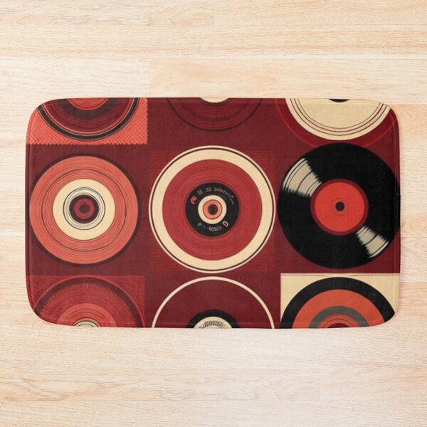 Item preview, Aesthetic Vintage Vinyl Records Pattern Crimson Red designed and sold by musicgeniusart.
