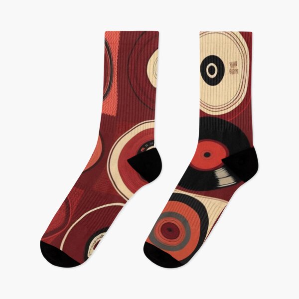 Item preview, Aesthetic Vintage Vinyl Records Pattern Crimson Red designed and sold by musicgeniusart.