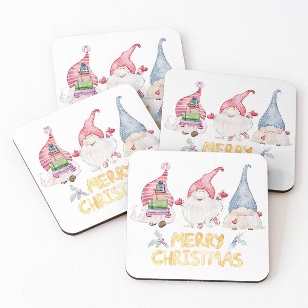 Item preview, Watercolor christmas gnomes designed and sold by tapilipa.