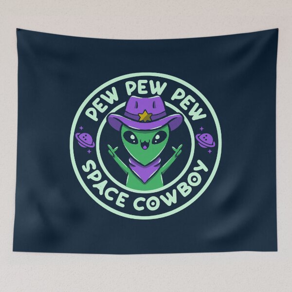 Item preview, Space Cowboy Funny Alien by Tobe Fonseca designed and sold by Tobe Fonseca®.