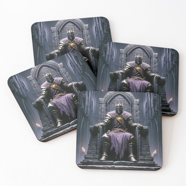 Item preview, The Demon's Dark Soul – Warrior in Plate Armor on the Stone Throne #04 designed and sold by BeNiceOrDie.