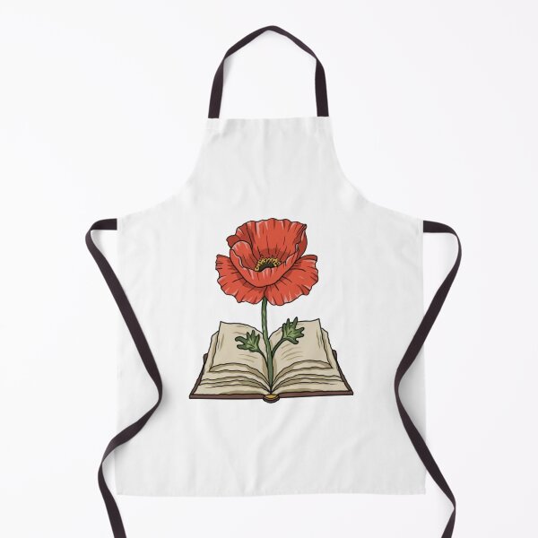 Item preview, Flowers Growing From Book | A beautiful Light red Papaver (Poppy flower) designed and sold by CircinusStore.