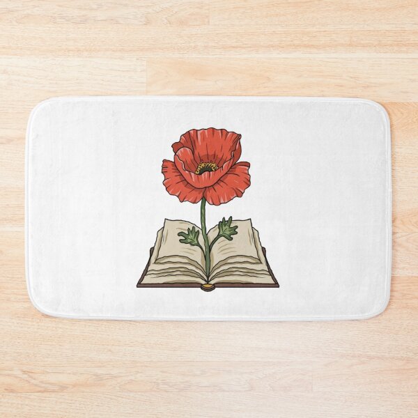 Item preview, Flowers Growing From Book | A beautiful Light red Papaver (Poppy flower) designed and sold by CircinusStore.