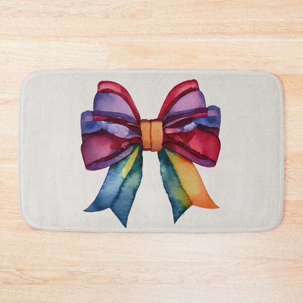 Item preview, AP267-4 Colorful Watercolor Ribbon Bow designed and sold by DuckyRubin.