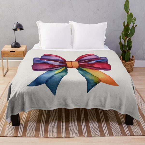 Item preview, AP267-4 Colorful Watercolor Ribbon Bow designed and sold by DuckyRubin.