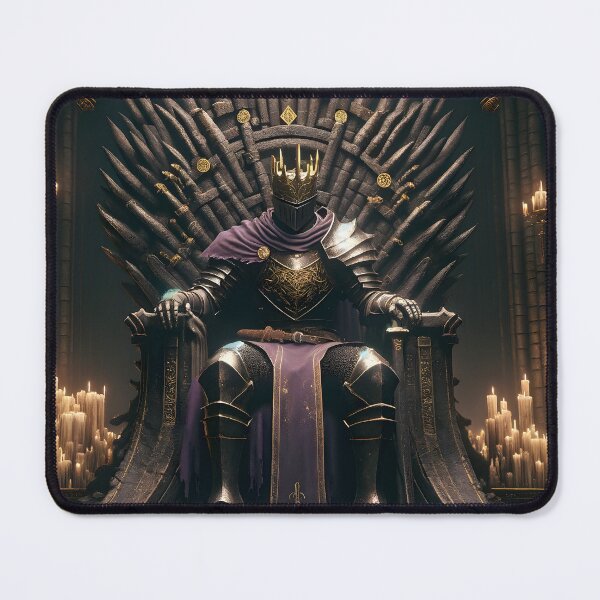 Item preview, The Demon's Dark Soul – Warrior in Plate Armor on the Stone Throne #05 designed and sold by BeNiceOrDie.