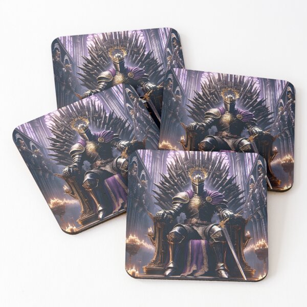 Item preview, The Demon's Dark Soul – Warrior in Plate Armor on the Stone Throne #06 designed and sold by BeNiceOrDie.