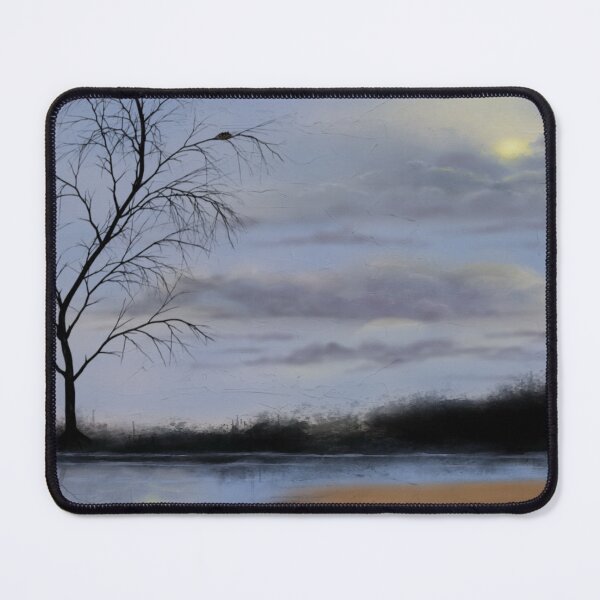 Item preview, Cloudy beach scene with lone tree and nesting birds designed and sold by Jane Domenech.