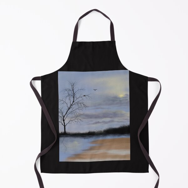 Item preview, Cloudy beach scene with lone tree and nesting birds designed and sold by Jane Domenech.