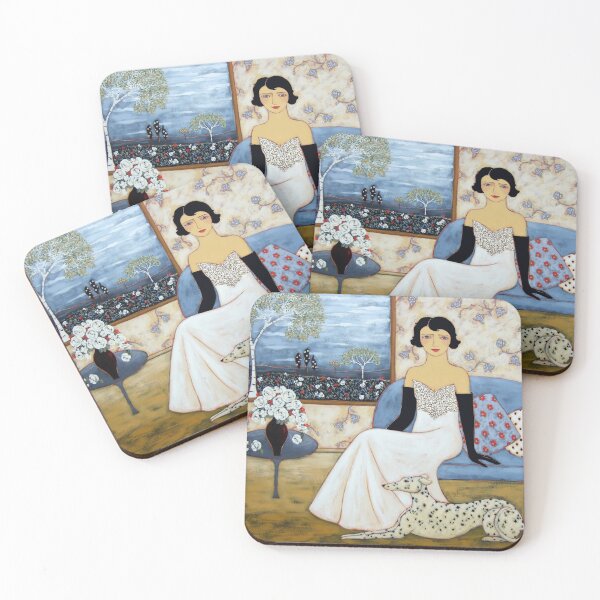 Item preview, Woman with Landscape and White Rose Bouquet designed and sold by Karen Rieger.
