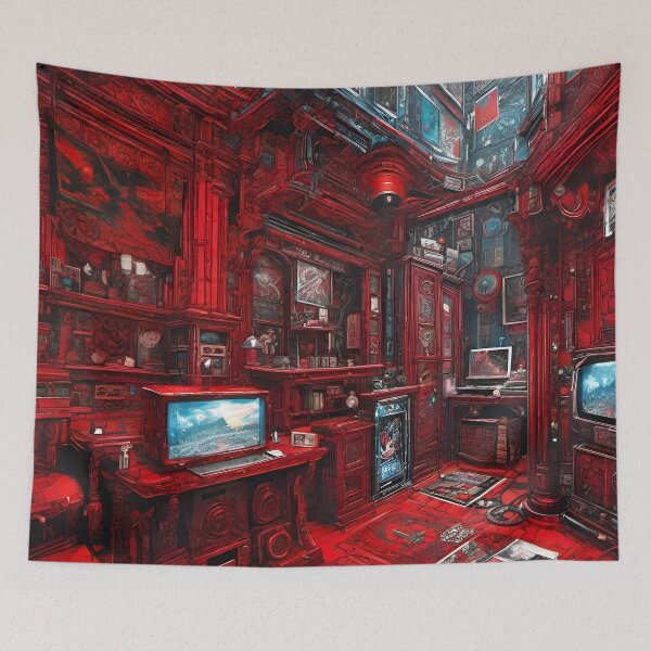 Item preview, The Red Room - Sci Fi Surreal Cyberpunk Art designed and sold by Delerat7.