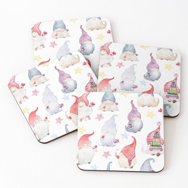 Item preview, Watercolor christmas gnomes designed and sold by tapilipa.
