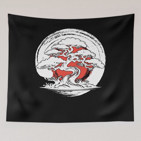 Item preview, Bonsai Tree In Japanese Zen Buddhist Enso Circle T-Shirt designed and sold by stmpdwrld.