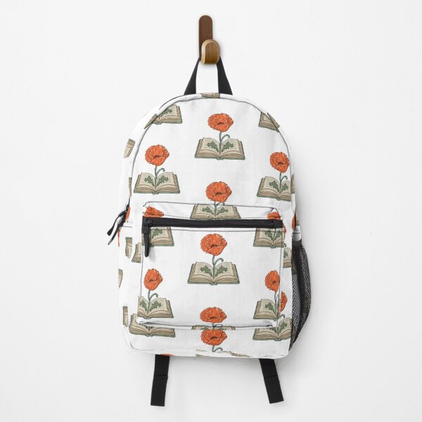 Item preview, Flowers Growing From Book | A beautiful orange Papaver (Poppy flower) designed and sold by CircinusStore.