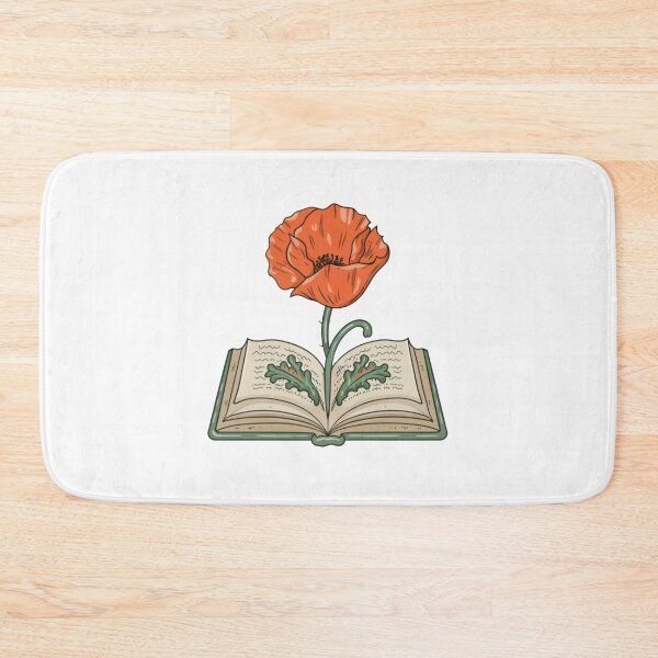Item preview, Flowers Growing From Book | A beautiful orange Papaver (Poppy flower) designed and sold by CircinusStore.