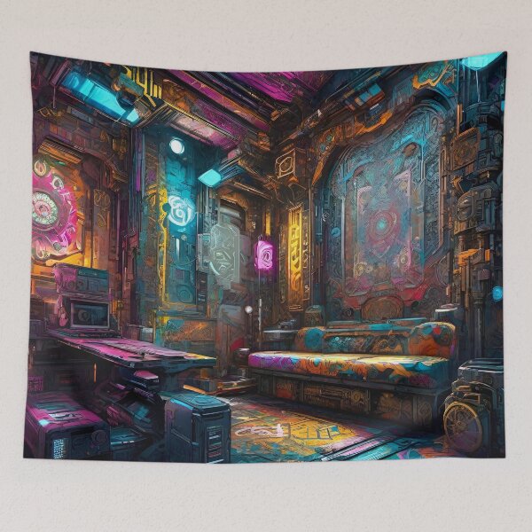 Item preview, Cyber City Apartment - Sci Fi art designed and sold by Delerat7.