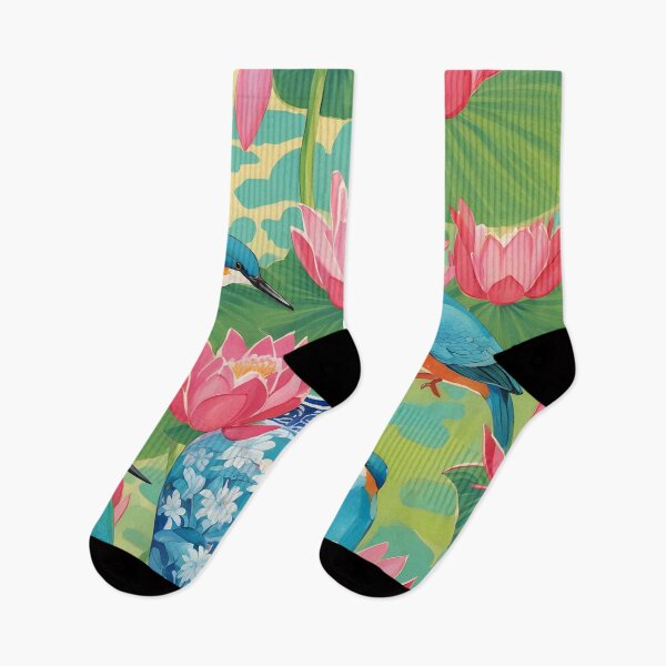 Item preview, Kingfishers at the lily pond designed and sold by SophieClimaArt.