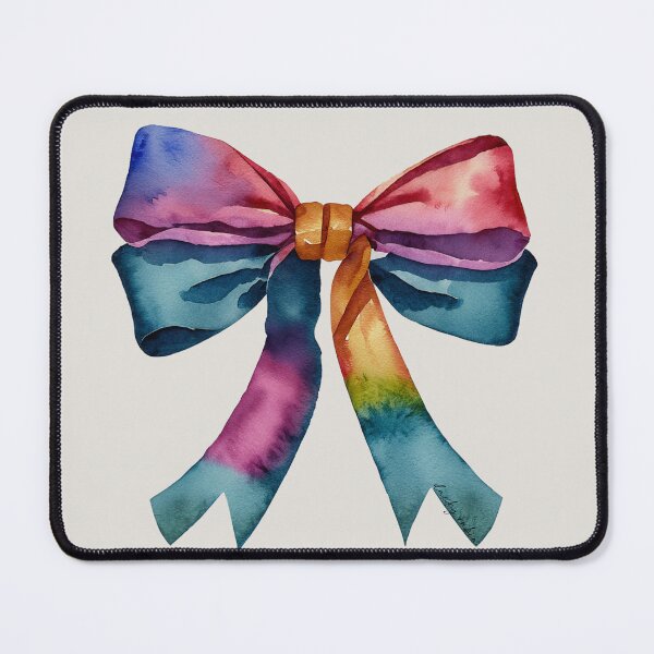 Item preview, AP267-6 Colorful Watercolor Ribbon Bow designed and sold by DuckyRubin.