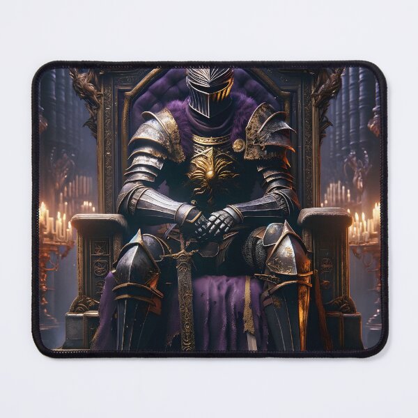 Item preview, The Demon's Dark Soul – Warrior in Plate Armor on the Stone Throne #07 designed and sold by BeNiceOrDie.