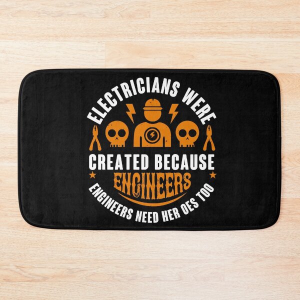 Item preview, Funny Electrician Electrical Engineer - Electricity Lineman - Electricians Were Created Because Engineers Need Her Oes Too designed and sold by EmiAndMike.