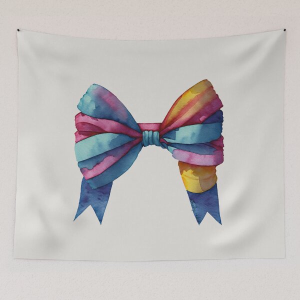 Item preview, AP267-7 Colorful Watercolor Ribbon Bow designed and sold by DuckyRubin.