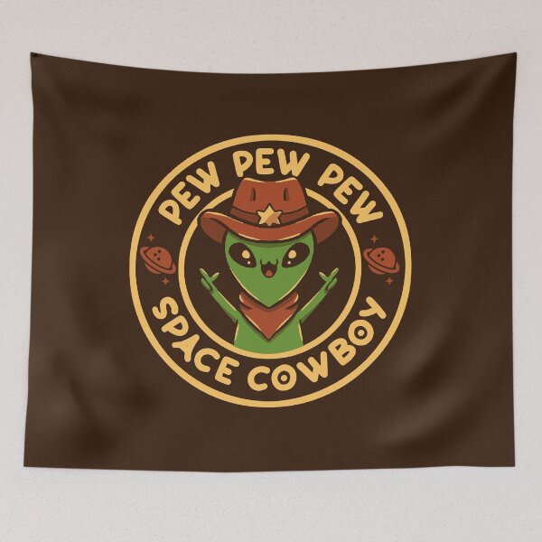 Item preview, Space Cowboy Funny Alien Brown by Tobe Fonseca designed and sold by Tobe Fonseca®.