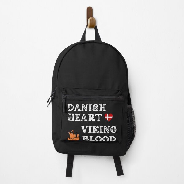 Item preview, Danish Heart Viking Blod. White text. Gift ideas for historical enthusiasts. designed and sold by LindaLG.