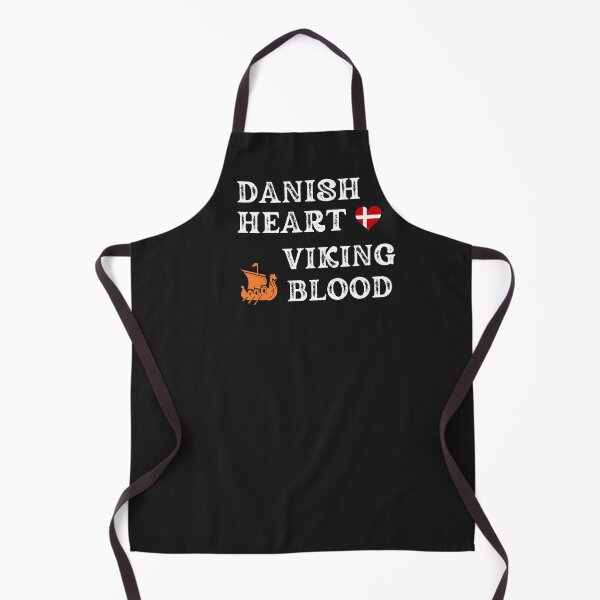 Item preview, Danish Heart Viking Blod. White text. Gift ideas for historical enthusiasts. designed and sold by LindaLG.
