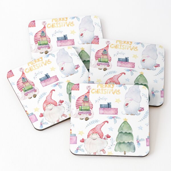 Item preview, Watercolor christmas gnomes designed and sold by tapilipa.