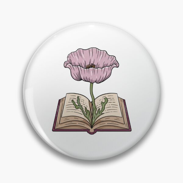 Item preview, Flowers Growing From Book | A beautiful light purple Papaver (Poppy flower) designed and sold by CircinusStore.